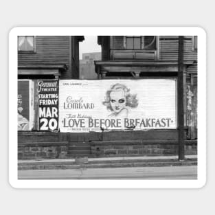 Movie Billboard, 1936. Vintage Photo Magnet